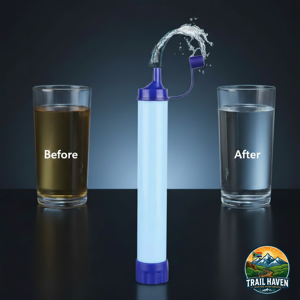 Trail Haven Water Filter - Premium Before & After with Logo